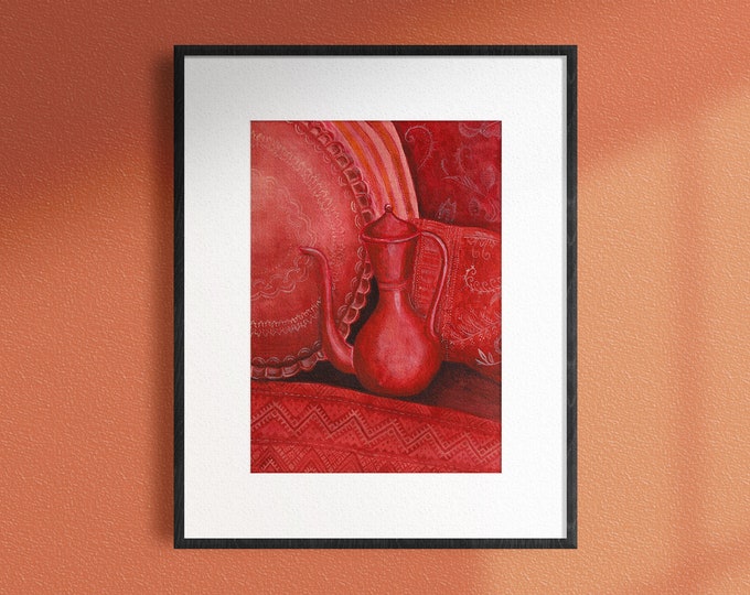 Marokko Gemälde – Marokkanische Kunst – Orientalisches Stillleben