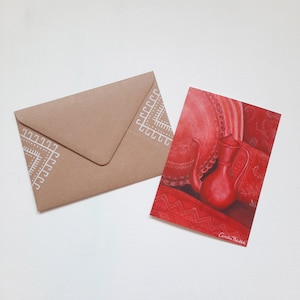 Carte postale du Maroc + enveloppe peinte à la main – DIN A6 – Carte postale marocaine – Coffret de cartes postales – Les 1001 Nuits – Art marocain