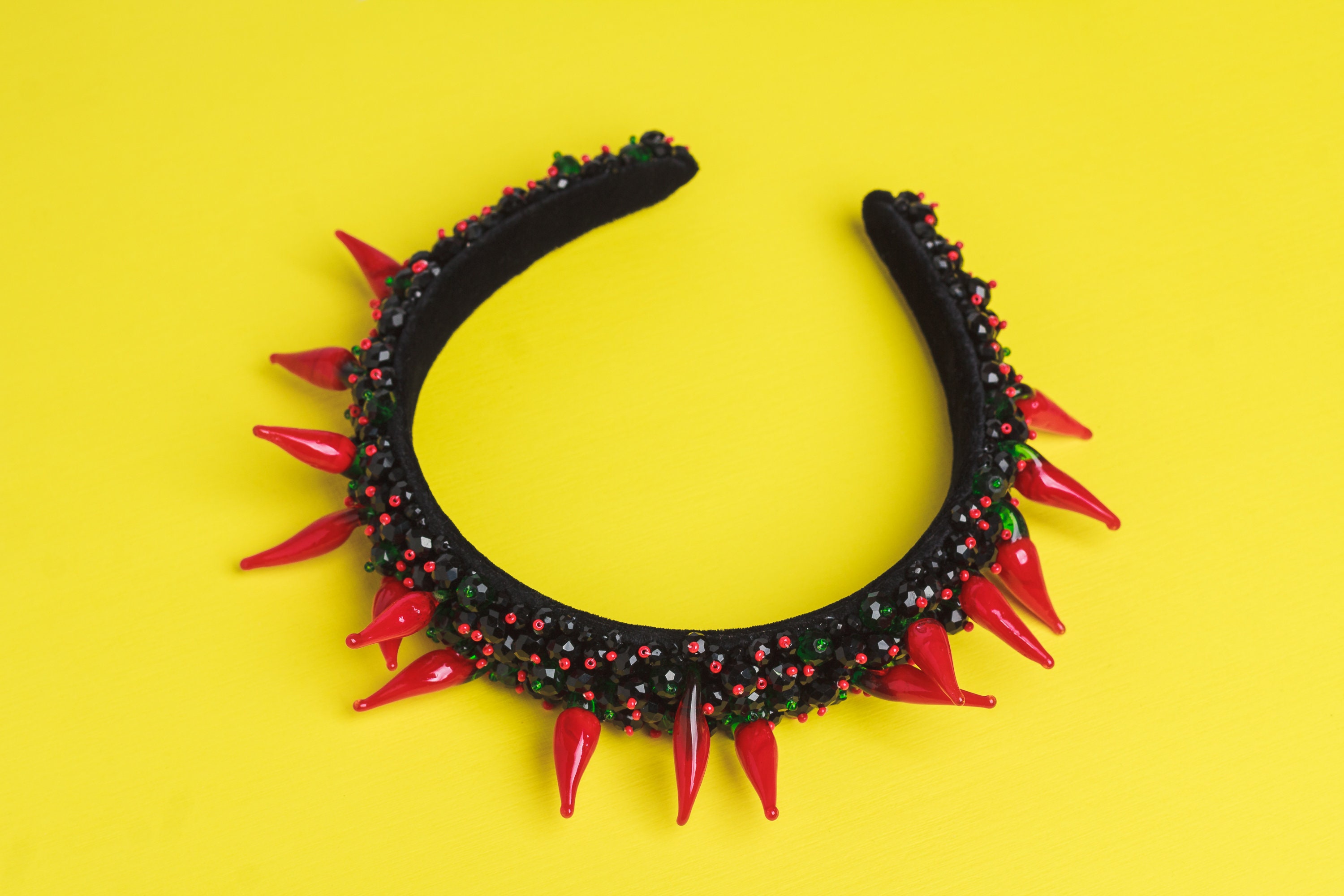 Burning man jewelry for women Halloween beaded headband Black Etsy