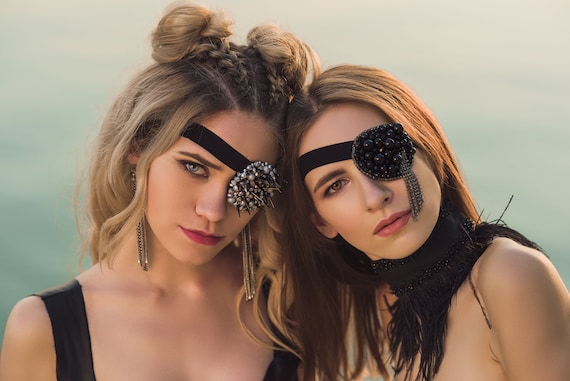 レディース black eye patch woman イヤーマフ 耳あて カモ柄