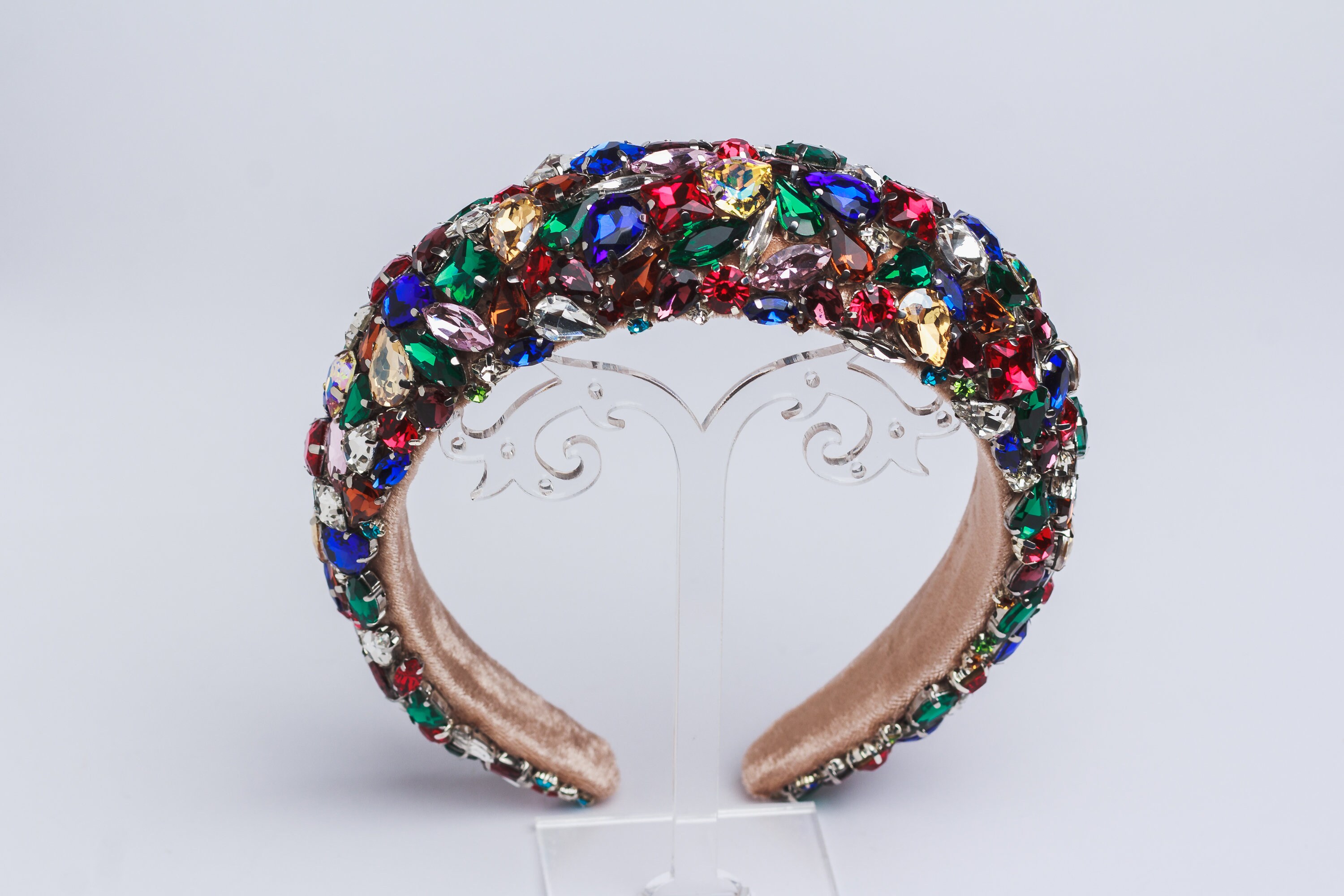 Jeweled headband Colorful beaded headbands for women Wedding Etsy