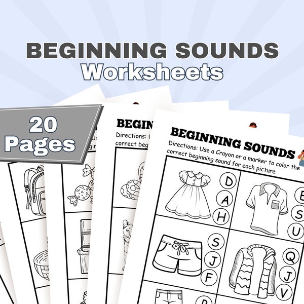 Letter Sound Worksheet Early Reading Development Printable Alphabet Activity Educational Phonics Resource Homeschool Printable RFK1a RFK1c