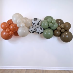 Wild West Birthday Party Decoration Cowboy Balloon Arch Kit Cow Print Balloon Western Party Decor Rustic Rodeo Decor Wild One Balloon
