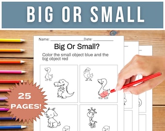 Big Small Worksheet Preschool Activities Printable Worksheet Kindergarten Big Small Activity Sheet Homeschool Printable Worksheet Kid Math