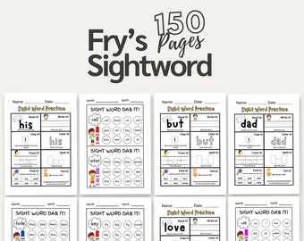 Fry Erste Hundred Sicht Wort Kindergarten Arbeitsblatt Vorschule Sicht Wort Lesen Schreiben 1