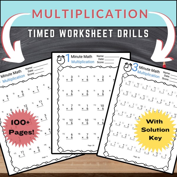 Multiplication Worksheet Grade 4 Homeschool Multiplication Printable Busy Book Multiplication Timed Test Math Multiplication Drill Table