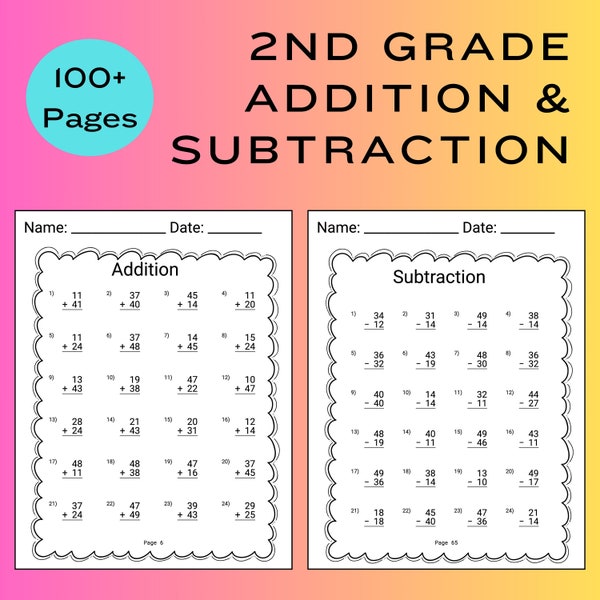2nd Grade Math Worksheet Addition Subtraction Worksheet Math Sheet 2nd Grade 3 Worksheet Grade 3 Printable Second Grade Math Homeschool