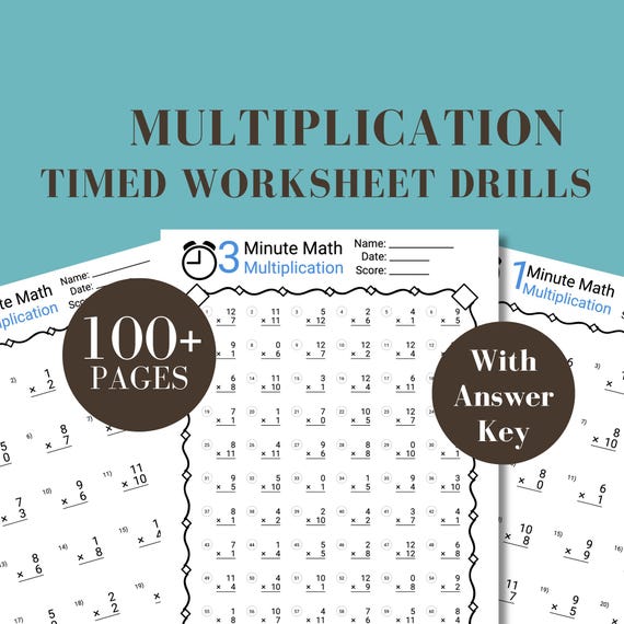 Multiplication worksheet timed math multiplication table homeschool multiplication printable multiplication worksheet grade 4 work sheet