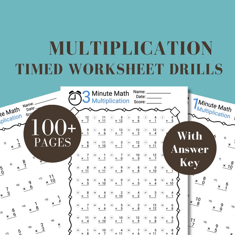 Multiplication worksheet timed math multiplication table homeschool multiplication printable multiplication worksheet grade 4 work sheet