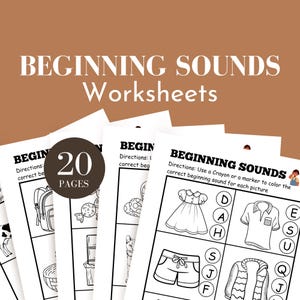 Letter Sound Worksheet Early Reading Development Printable Alphabet Activity Educational Phonics Resource Homeschool Printable RFK1a RFK1c