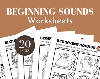 Letter Sound Worksheet Early Reading Development Printable Alphabet Activity Educational Phonics Resource Homeschool Printable RFK1a RFK1c