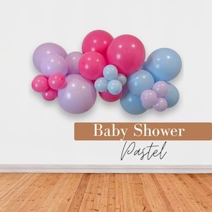 Pastel Balloon Garland Kit Pastel Balloon Arch Baby Shower Decorations Girl First Birthday Balloon Arch DIY Party Balloon Garland Backdrop