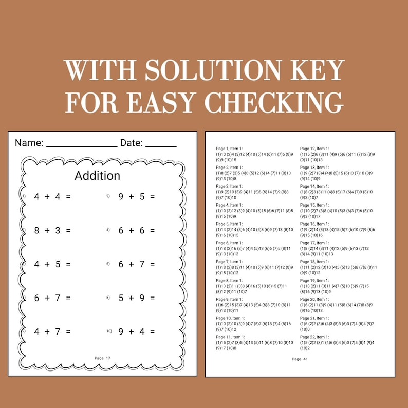1st grade addition and subtraction math worksheets in printable format. Designed for first grade homework, kindergarten review, or math centers, this worksheet pack builds foundational math fluency and problem-solving for young learners in grade 1 classrooms.