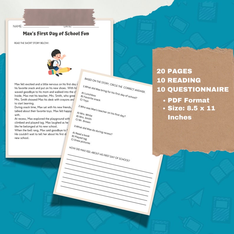 Literacy Worksheet Reading Classroom Resource Printable Reading Passage Elementary