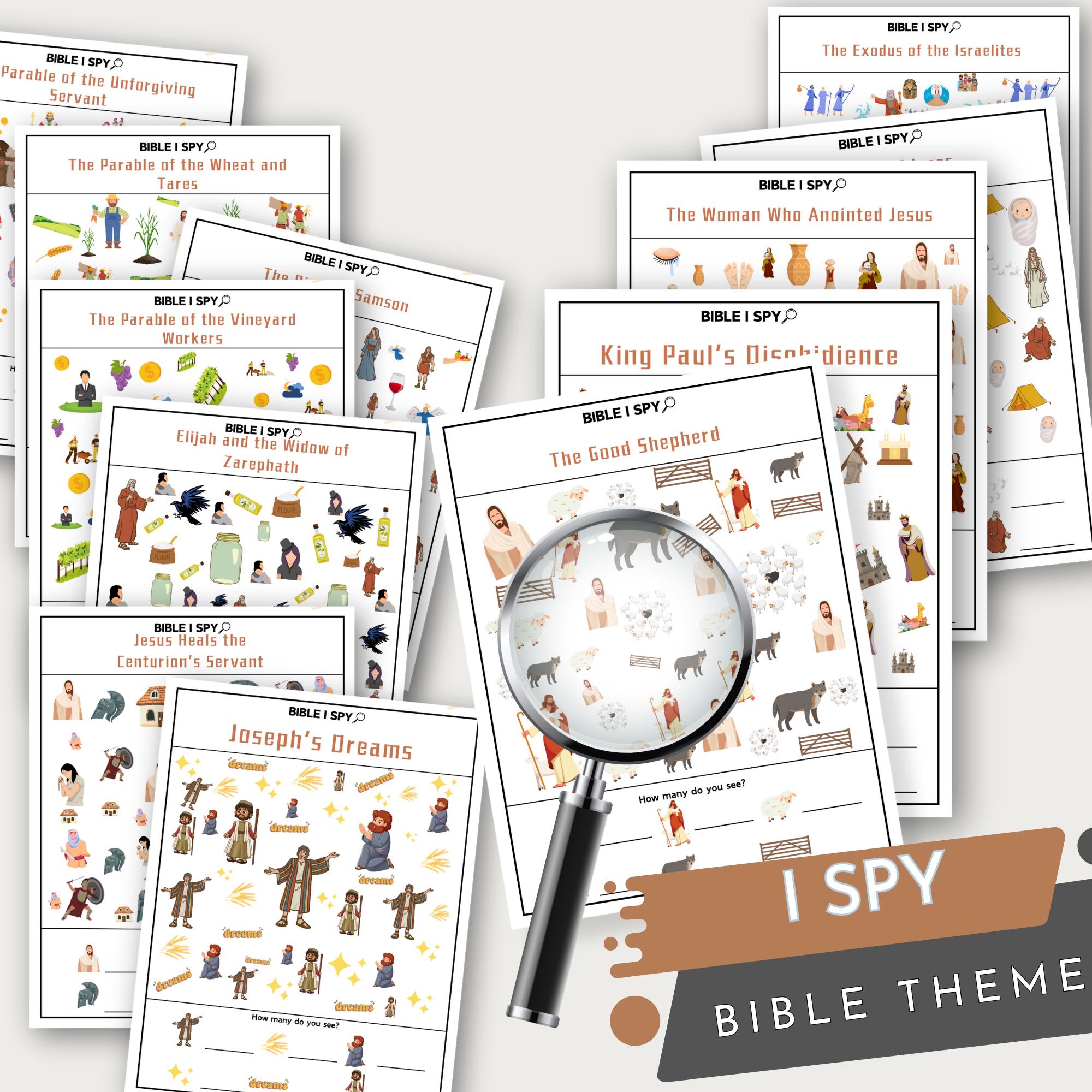Bible I Spy Bible Activity Printable Game for Kid Bible Activity ...
