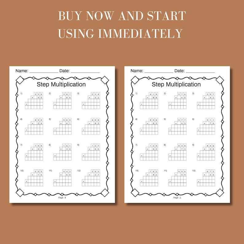 homeschool printable long multiplication workbook grade 5 step-by-step math exercises with answer key designed to help students master multiplication facts and strategies for math confidence