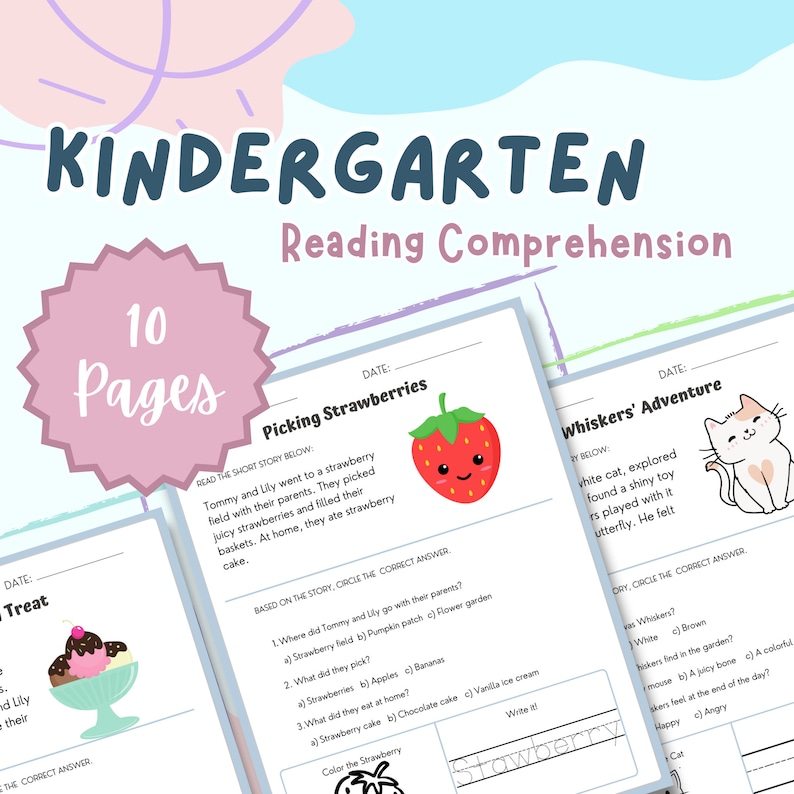 Kindergarten At Home Reading Worksheet Prek Early Reading Passage Printable Read Teacher Resource Learn To Read First Grade Reading Stories