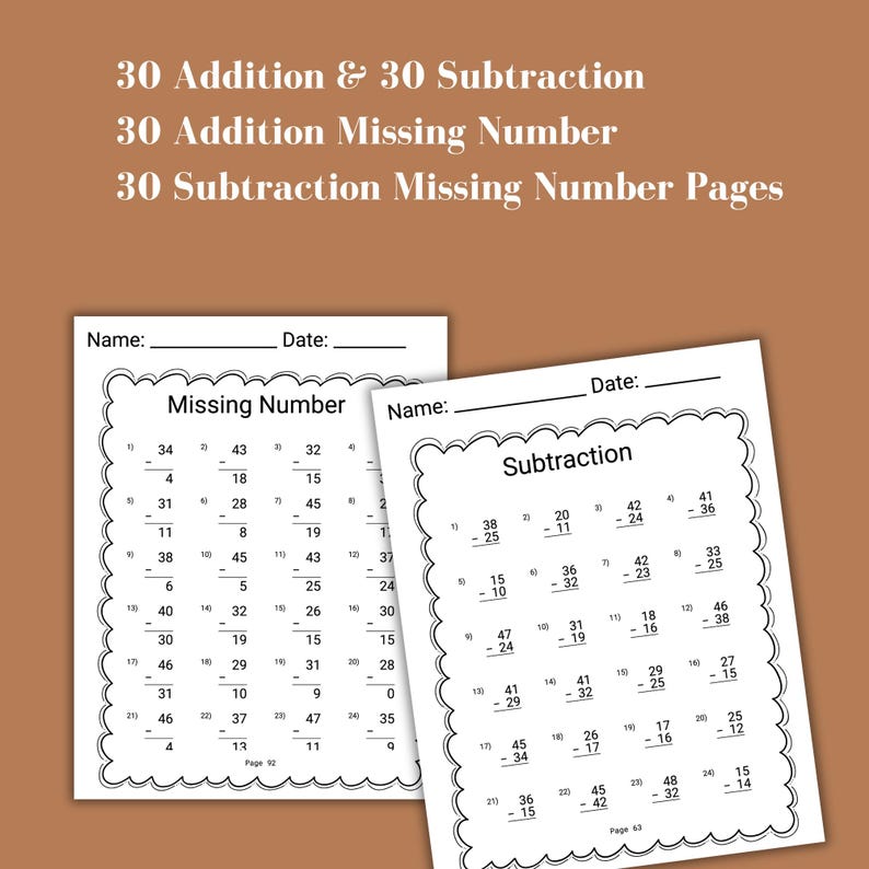 printable math worksheet addition and subtraction for 1st 2nd and 3rd grade students regrouping subtraction drill practice sheet homeschool and classroom math curriculum early elementary math skills