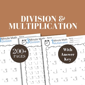 Esercizi di moltiplicazione stampabili, esercizi di divisione, esercizi di divisione lunga, esercizi di matematica con tabelle, esercizi di divisione per bambini, esercizi di divisione, foglio di lavoro con tempo