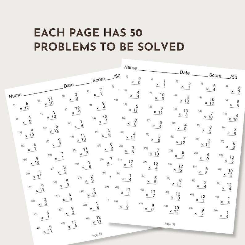 Multiplication Practice Sheets 3rd Grade Printable Times Tables Drill 0 ...