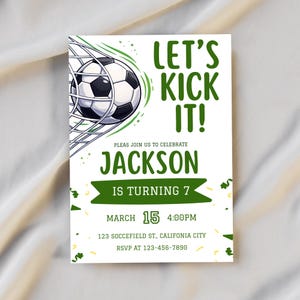 Soccer Party Invite Kid Digital Sport Party Invitation Boy Soccer Party Invitation Digital Birthday Invite Soccer Birthday Invite Download