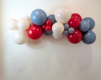 Welcome Home Balloon Garland Kit Military Homecoming Decorations Red White Blue Balloon Arch Patriotic Party Decor Deployment Veteran DIY