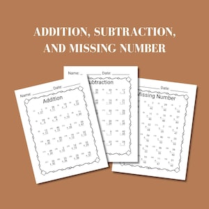 2nd grade math printable worksheet for homeschool curriculum second grade equations worksheet teacher classroom resource includes first grade math drill for students learning foundational math