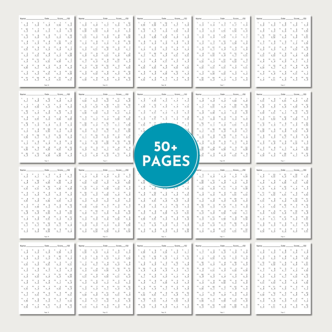 Multiplication Practice Sheets 3rd Grade Printable Times Tables Drill 0 ...