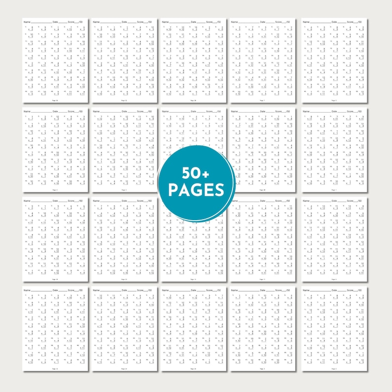 Multiplication Practice Sheets 3rd Grade Printable Times Tables Drill 0 ...