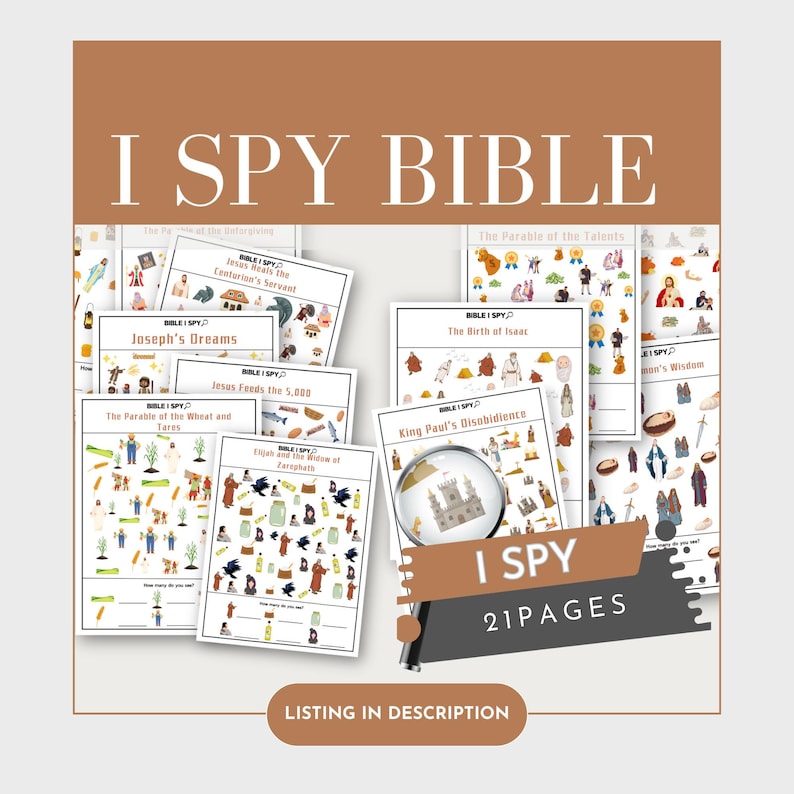 Printable i spy bible activity seek and find bible printable sunday school i spy bible kid activity christian morning basket activity gift image 9