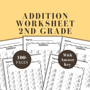 Second Grade Addition Worksheet Printable Homeschool Practice 3rd Grade Single Digit Worksheet Double Digit 2nd Grade Math Addition Sheet