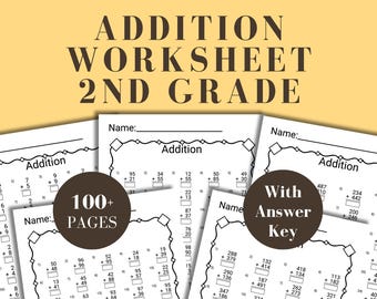 Second Grade Addition Worksheet Printable Homeschool Practice 3rd Grade Single Digit Worksheet Double Digit 2nd Grade Math Addition Sheet