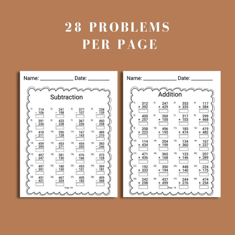 Fourth grade compatible printable math addition worksheet that also fits into third grade curriculum needs. Ideal for homeschool and teacher use to reinforce mental math and timed fluency drills with instant PDF download convenience.
