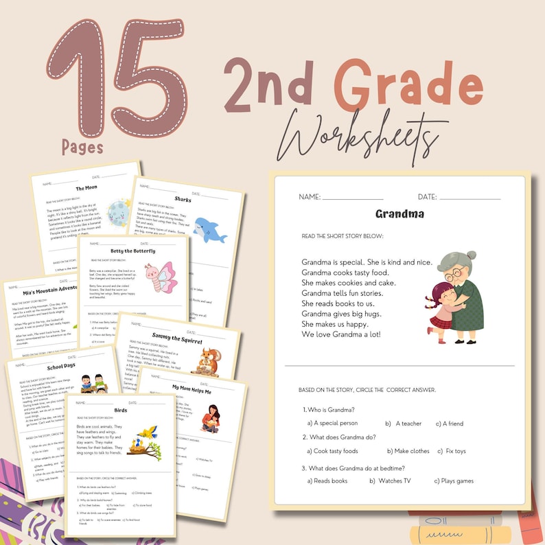 Reading Comprehension 1st Grade Reading Worksheet 2nd Grade Educational Printable 3rd Grade Reading
