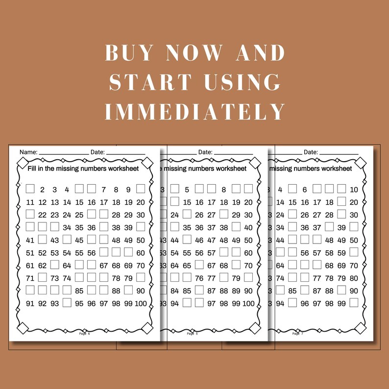 count number worksheet printable kindergarten math activity covers numbers 1 through 100 supports life skill development and meets standards nbt.a.1 and k.cc.2 for early math education