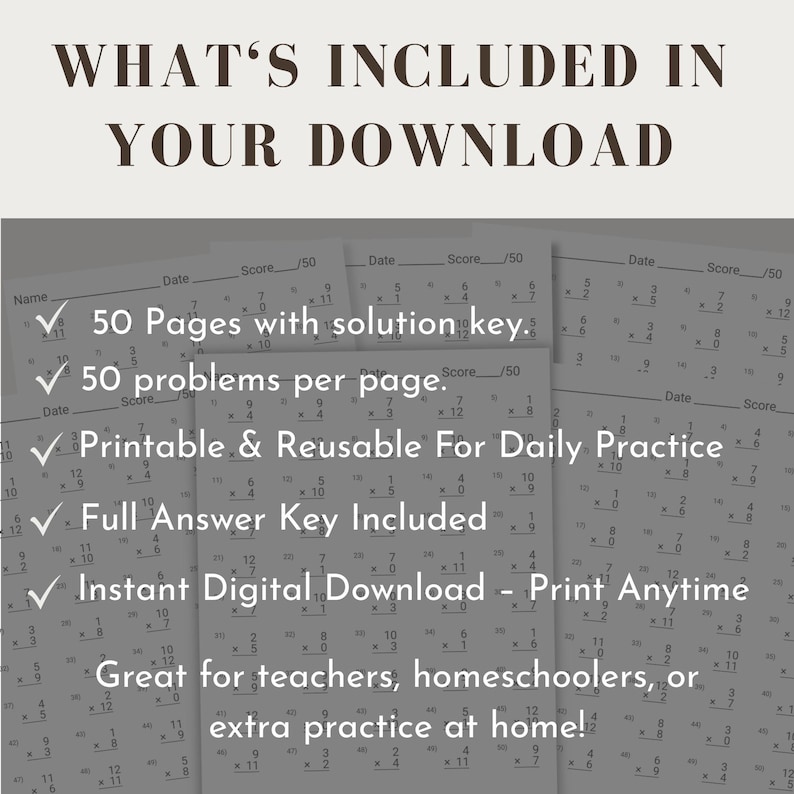 Multiplication Practice Sheets 3rd Grade Printable Times Tables Drill 0 ...