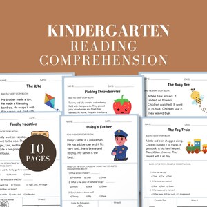 Leseverstehen Arbeitsblatt druckbares Kleinkind Arbeitsblatt Kind Lesepassage Geschenk Kind Kindergarten Lesen Homeschool Klasse Bild 2
