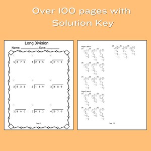 Long Division Math Worksheet Printable 5th Grade Division Math ...