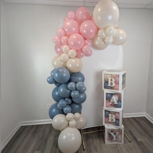 Pink and Blue Balloon Garland Kit Gender Reveal Balloon Arch DIY Baby Shower Backdrop Neutral Party Decor Balloon Arch Kit for Reveal Party