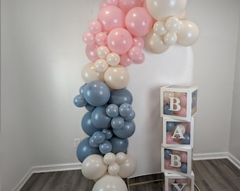 Kit arco di palloncini per rivelare il sesso del bambino: decorazioni per baby shower rosa, blu e neutre