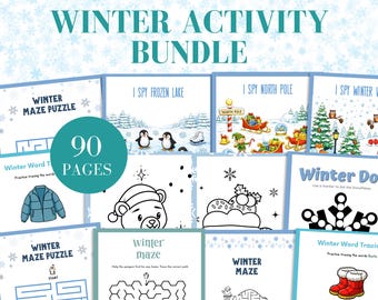Winter Printable Activity Bundle Winter Activity Printable Winter Activities For Kids Preschool Kindergarten