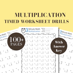Multiplication worksheet grade 4 homeschool multiplication printable busy book multiplication timed test math multiplication drill table