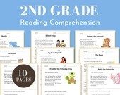 Second grade reading worksheet 1st to 2nd grade prep 2nd grade reading fluency elementary education printable homeschool reading digital