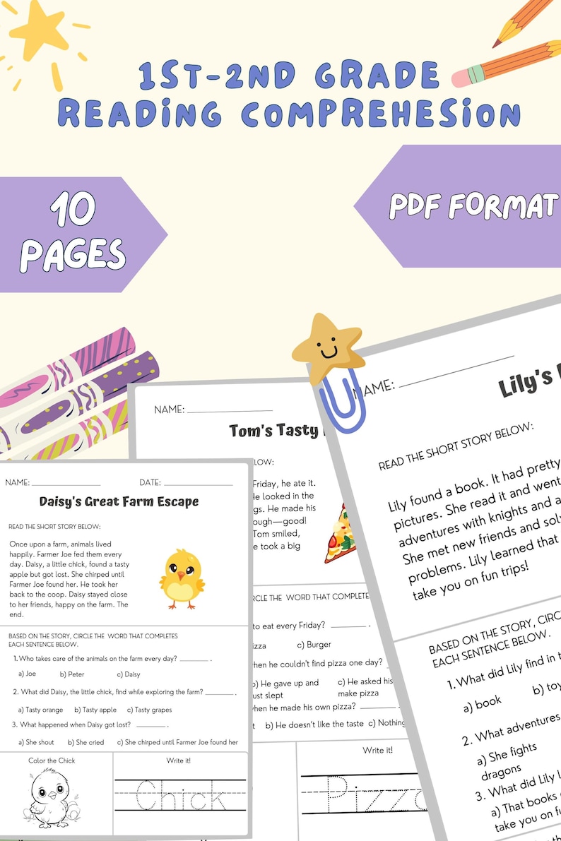 Reading comprehension worksheet first grade comprehension read 1st grade worksheet 2nd grade reading worksheet color comprehension grade 2 image 8