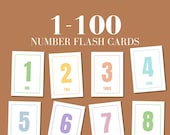 Printable number flashcard toddler number recognition printable preschool activity number card educational number flash card number 1-100