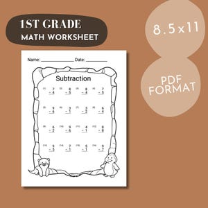 Printable 1st grade math sheets with addition and subtraction drills suitable for grade 1 students. Simple layout perfect for practice at home or classroom, helps build math confidence and number fluency through repetition.