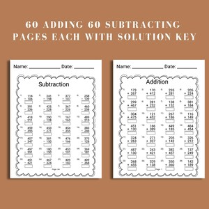 Third grade math addition worksheet with printable format designed to strengthen math fluency for students in grade 3 or 4. A great teaching tool for educators looking to supplement curriculum with no-prep resources that are instantly downloadable.