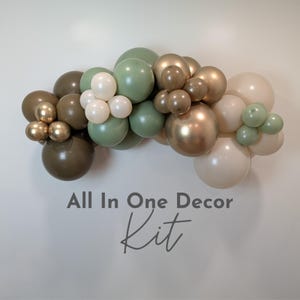 Wild One Balloon Garland Kit White Gold Balloon Arch Green Gold Safari Balloon Garland Forest Party Decor Boy Woodland 1st Birthday Jungle
