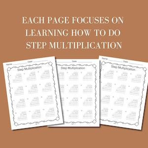 step multiplication worksheet for grade 5 students printable workbook focused on long multiplication exercises helps build math fluency and accuracy perfect for homeschool or classroom learning