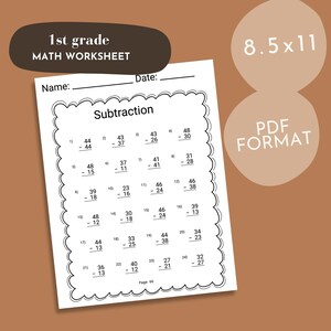 Printable grade 1 math worksheets focused on addition and subtraction practice, ideal for 1st grade homework assignments, homeschooling, or kindergarten math review. These engaging and simple worksheets support early math skill development at home or school.